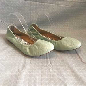 Hey Lady Smitten Quilted Leather Ballet Flat in Robin’s Egg 9.5